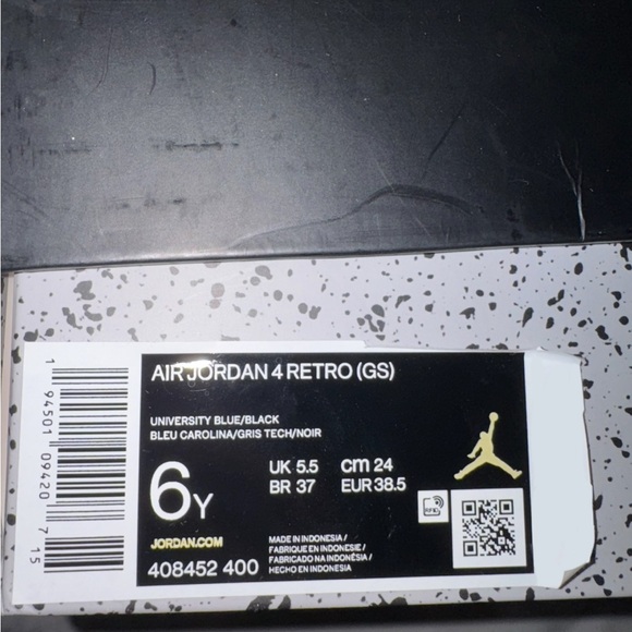 Air Jordan 4 Retro University Blue (GS) - Picture 7 of 7